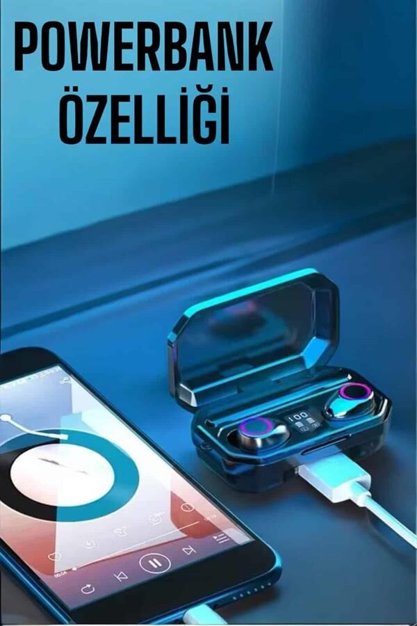 Dijital Göstergeli Bluetooth Bağlantılı Kulaklık Dokunmatik Kontrol - Lisinya