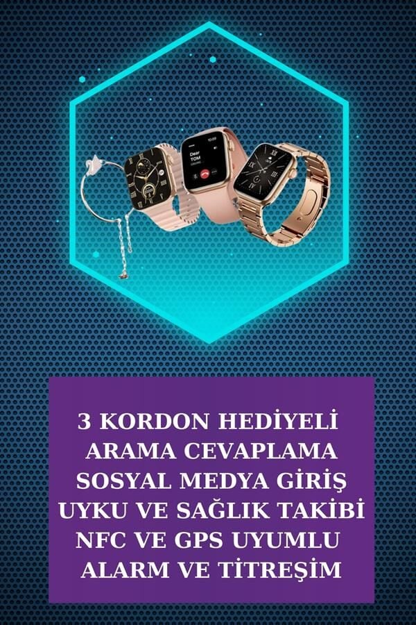Dijital Göstergeli Powerbank Bluetooth Kulaklık ve Yeni Nesil Amoled Ekran Akıllı Saat-YamanHobi