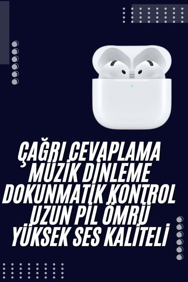 Bluetooth Kulaklık Beyaz Çağrı Cevaplama Dokunmatik Kontrol Kablosuz - Lisinya
