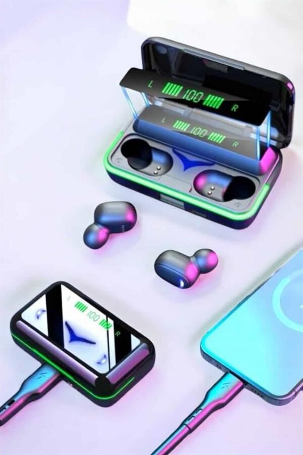 E10 Bluetooth Oyuncu Kulaklığı Powerbank Özellikli LED Göstergeli