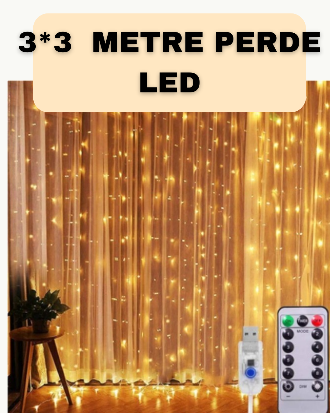 İç ve Dış Mekan Perde LED – Bahçe, Balkon ve Veranda İçin - Lisinya