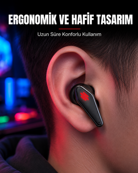 Led Işıklı Kablosuz  Kulaklık Ergonomik Tasarım Yeni Nesil - Lisinya