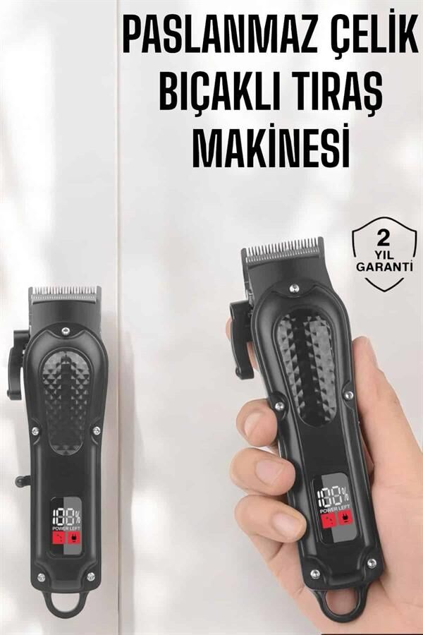 Tıraş Makinesi Dijital Göstergeli Paslanmaz Çelik Bıçaklı Taşınabilir