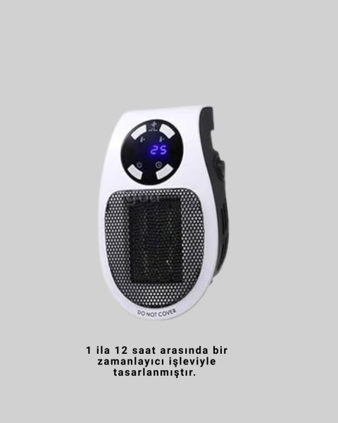 LED Ekranlı Ayarlanabilir Sıcaklık Mini Priz Isıtıcı Sessiz