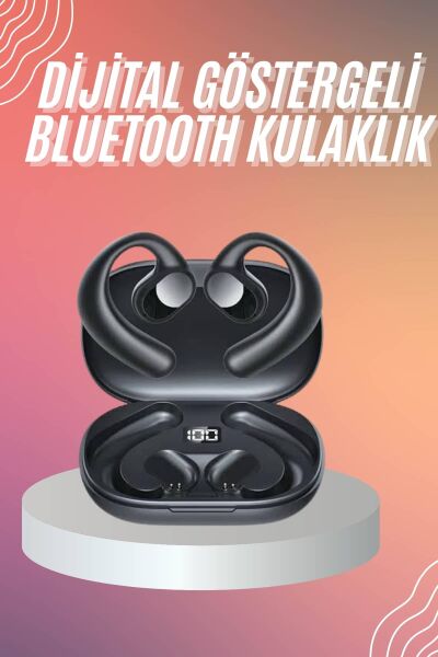 Bluetooth Kulaklık Küpeli Uzun Pil Ömrü Yüksek Ses Kaliteli Dijital Göstergeli