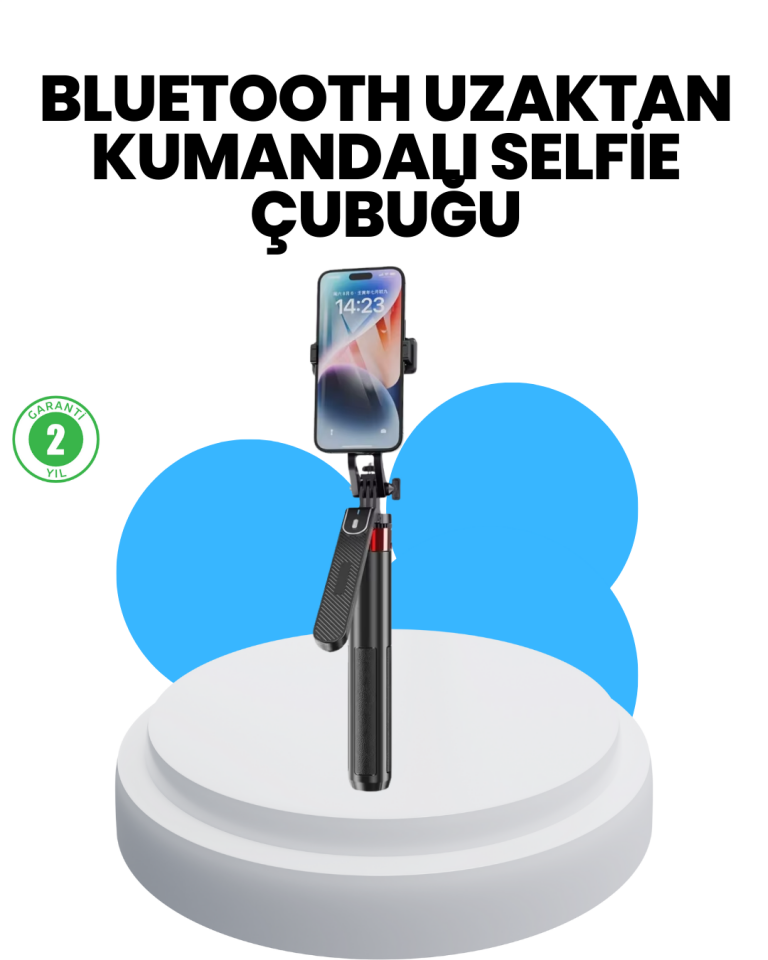 Taşınabilir Tripod ve Selfie Çubuğu Vlog ve Video Çekimi - Lisinya