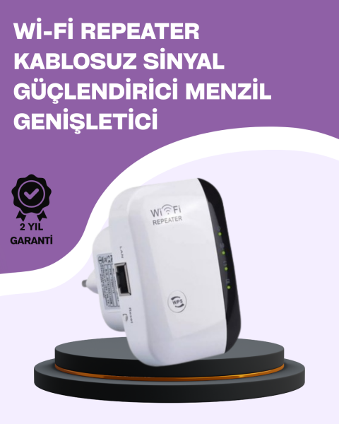 300 Mbps Kablosuz WiFi Menzil Genişletici – Repeater & AP Modu