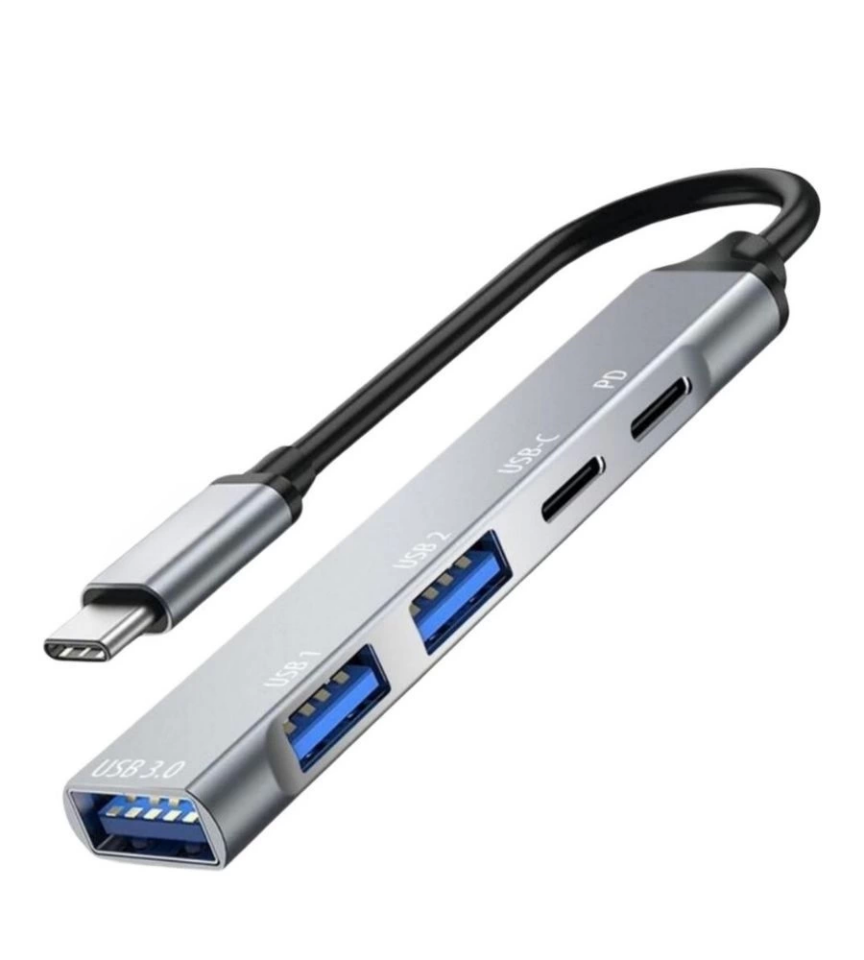 5in1 Metal USB Hub – Yüksek Hızlı Çoklayıcı, 5 Bağlantı Noktalı, Dayanıklı ve Taşınabilir Tasarım ( Lisinya )