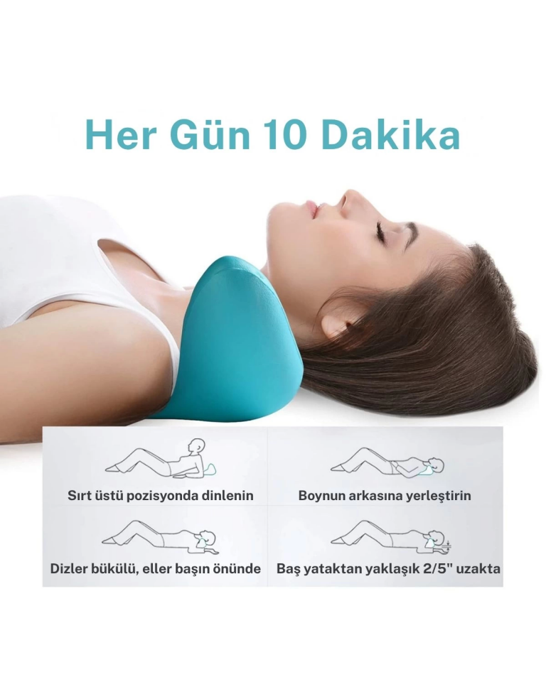 Boyun Ve Omuz Gevşetici, Servikal Traksiyon Cihazı Akupunktur Boyun Omuz Sırt Desteği Masaj Yastığı, Boyun Sedye Masajı ( Lisinya )