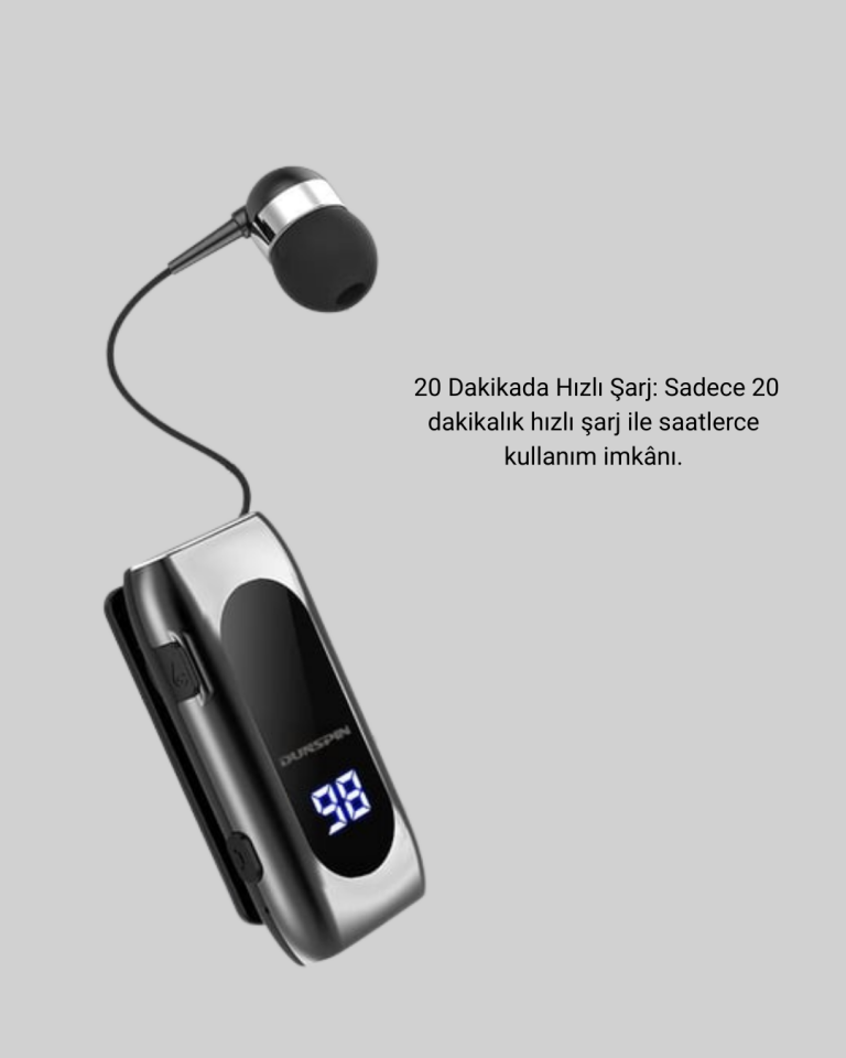 YamanHobi DS-F210 Klipsli Bluetooth Kulaklık Titreşimli Bildirimli