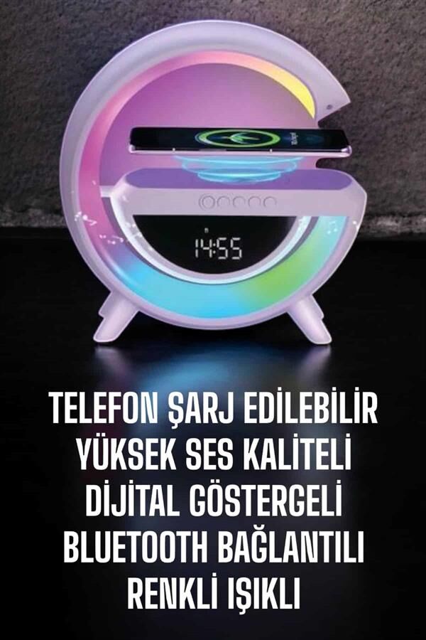 YamanHobi RGB Gece Lambalı Kablosuz Şarjlı Bluetooth Hoparlör