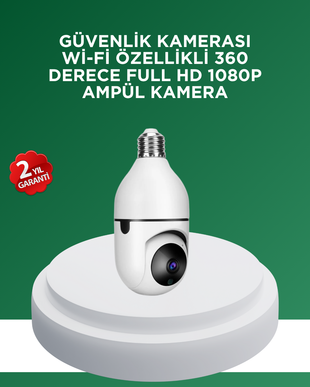 1080P Gece Görüşlü Ampul Güvenlik Kamerası – Kablolu ve Kablosuz Seçenekli - Lisinya
