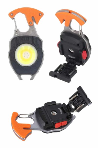 Çok İşlevli Acil Durum Işığı USB Şarjlı Cep Feneri 7 Farklı Mod - Lisinya