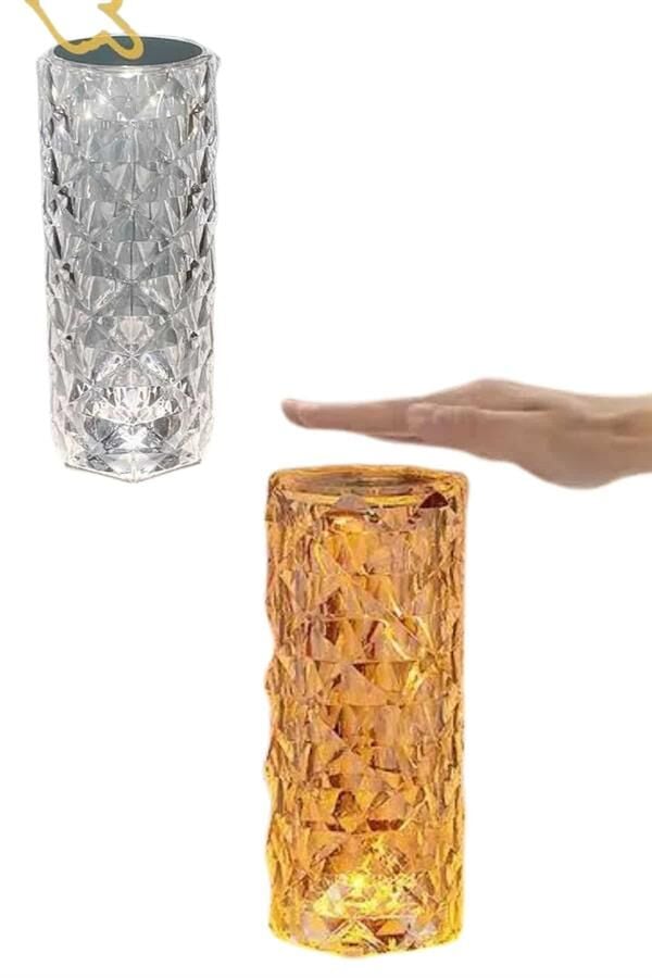 Masa ve Gece Lambası Şık ve Dayanıklı Sensörlü Şarjlı Kristal Lamba - Lisinya