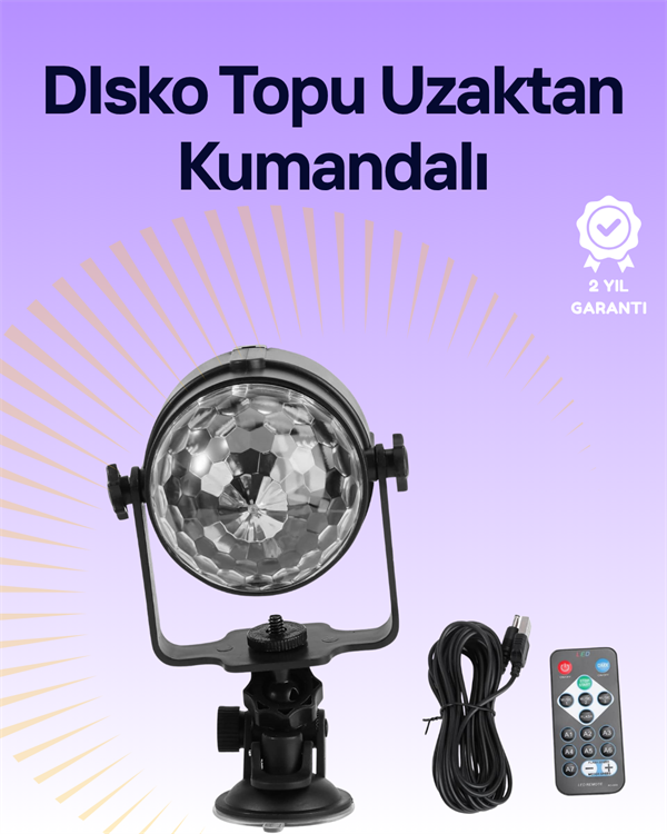 Taşınabilir ve Dayanıklı Plastik Kristal LED Disko Işığı - Lisinya