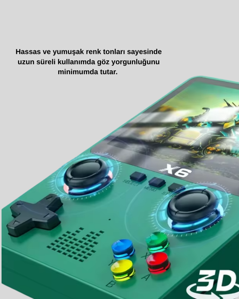 3.5 İnç IPS Ekranlı Taşınabilir Oyun Konsolu Ergonomik Çift Tetikli - Lisinya