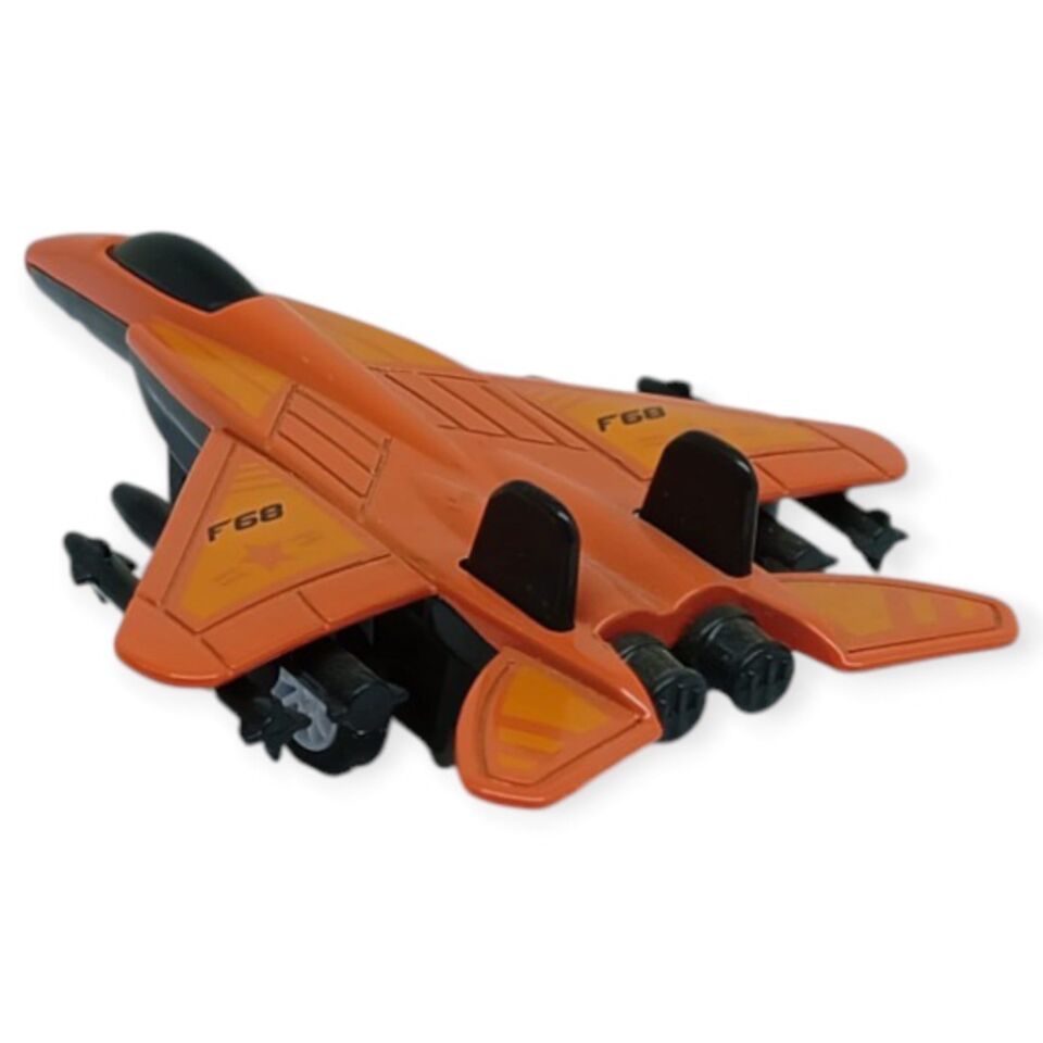 Çek Bırak Metal Mini Savaş Uçağı 10 cm - Kırmızı (Lisinya)