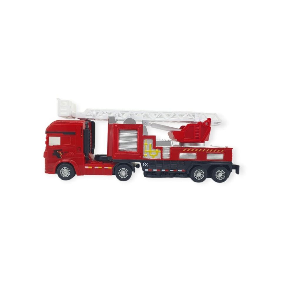 Metal İtfaiye Arabası - Düz Merdivenli 26cm - 706-45 (Lisinya)