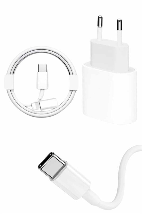 15/Pro/Pro Max 25W İOS Uyumlu Hızlı Şarj Aleti Adaptörlü Beyaz - Lisinya