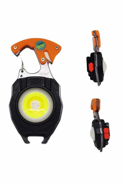 7 Modlu Mini Led Lamba Anahtarlık USB Şarjlı Kamp İçin Taşınabilir - Lisinya
