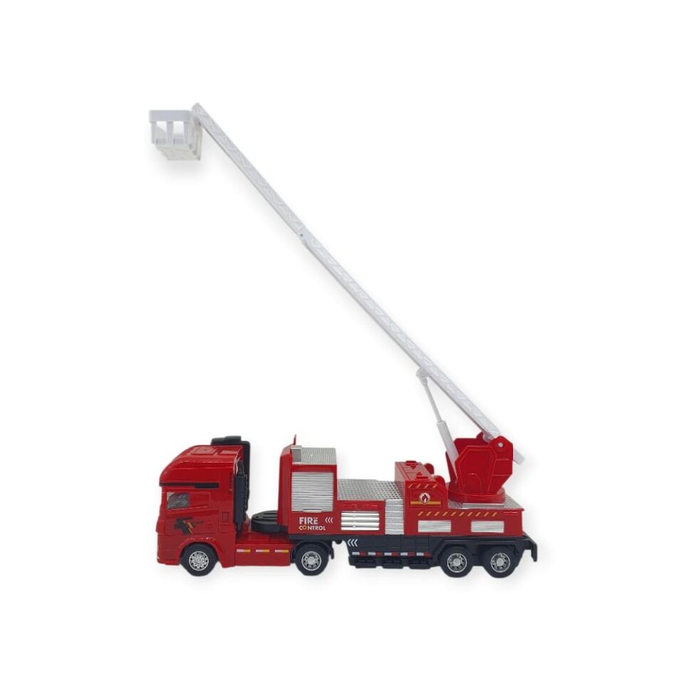 Metal İtfaiye Arabası - Merdivenli 26cm - 706-45 (Lisinya)