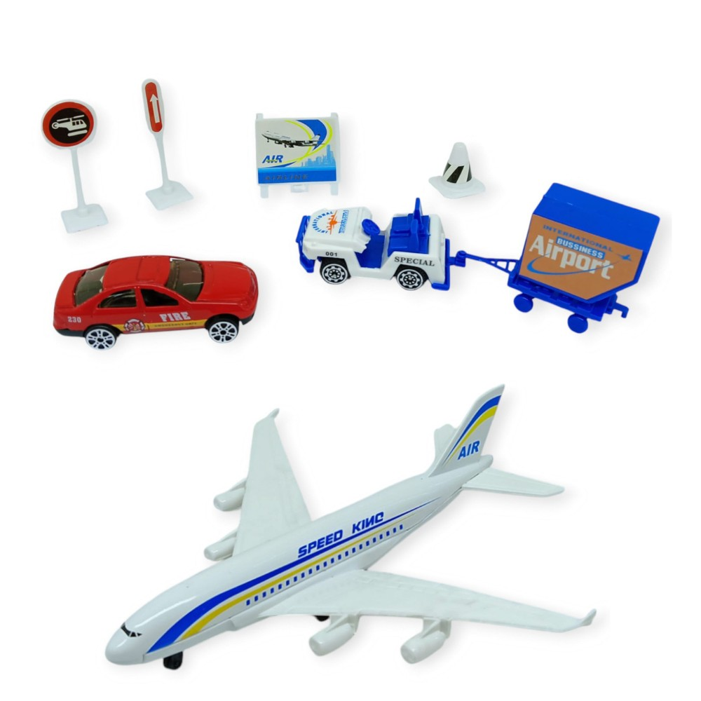 Havaalanı Seti Metal Arabalı - 89730 - Arabalı Set (Lisinya)