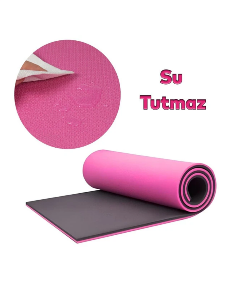 10 mm Fitness Yoga Matı Kaymaz Yüzey Çift Taraflı Kullanım Dayanıklı Eva Malzeme - Lisinya