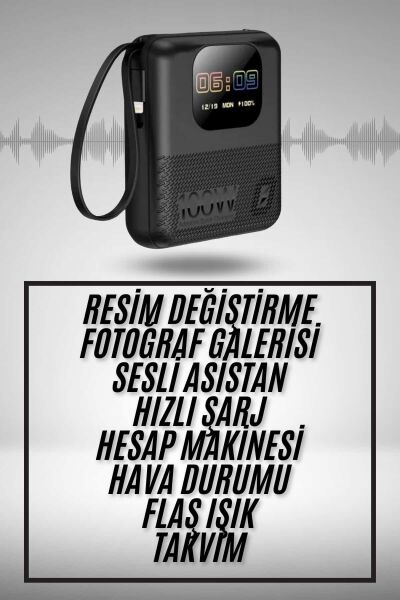 Akıllı Powerbank 10.000 MAH 4 Çıkışlı Taşınabilir Dijital Göstergeli