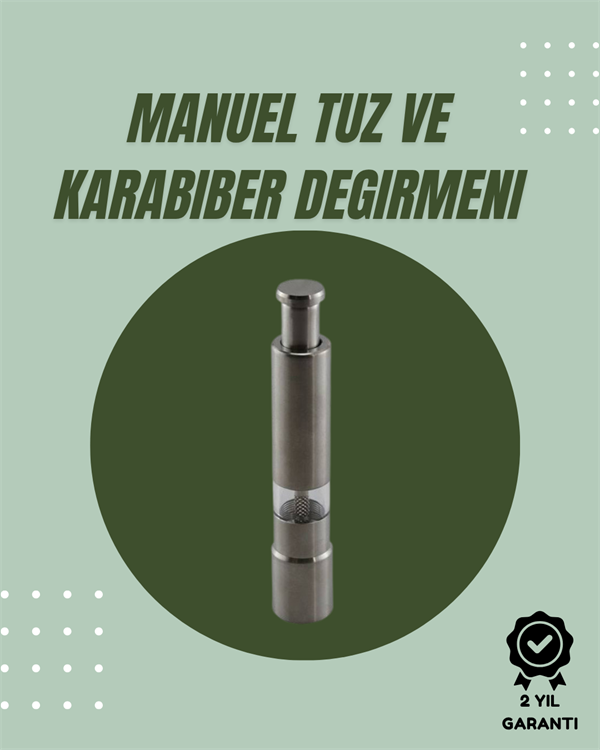 Orta Boy Kararbiber ve Tuz Öğütücü – Kolay Kullanım, Şık Tasarım - Lisinya