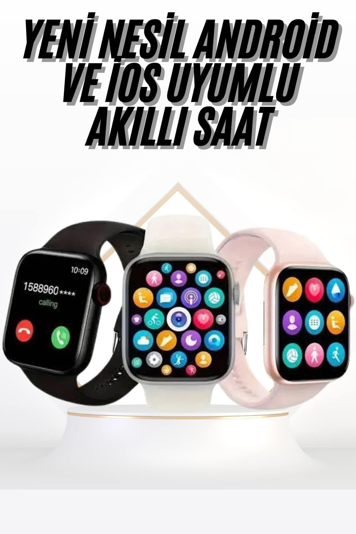 Akıllı Saat Uyku ve Sağlık Takibi Arama Cevaplama 44 MM Amoled Ekran - Lisinya