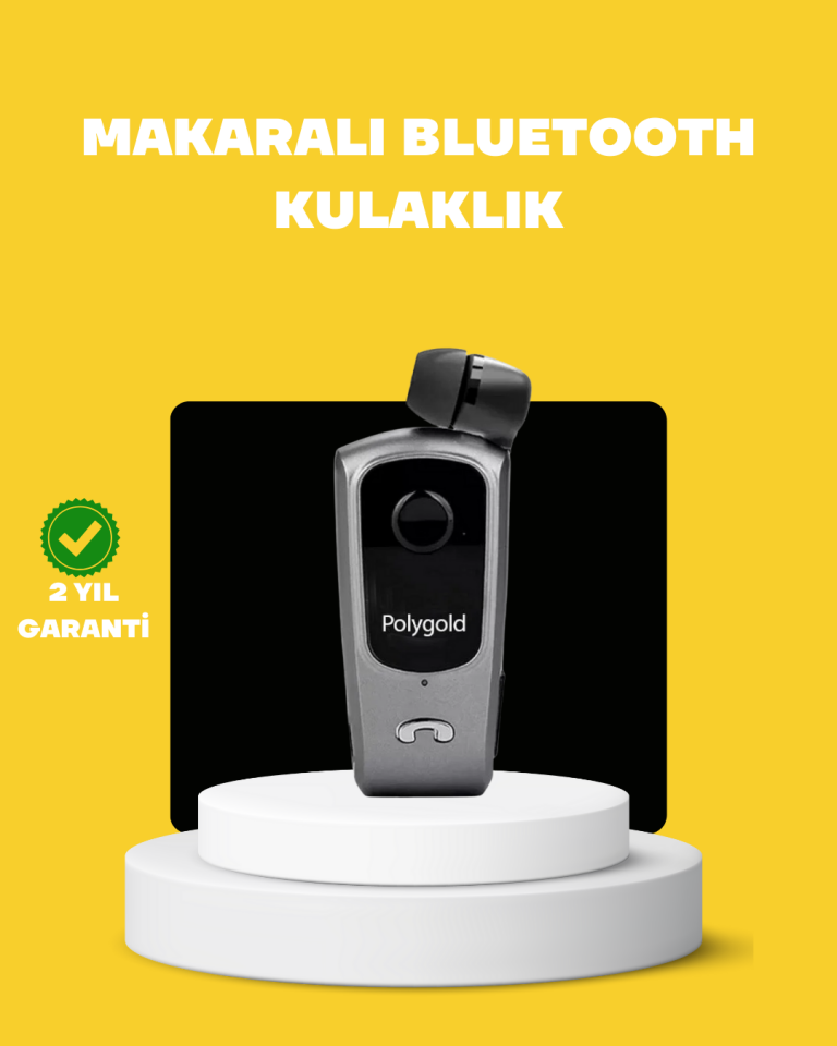 YamanHobi Klipsli Bluetooth Kulaklık Mikrofonlu Geri Çekilebilir Kablolu