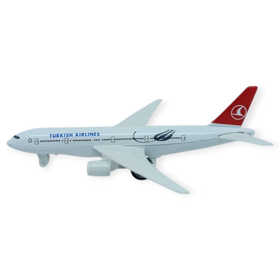 Çek Bırak Metal Yolcu Uçağı - 15 cm - Küçük Boy (Lisinya)