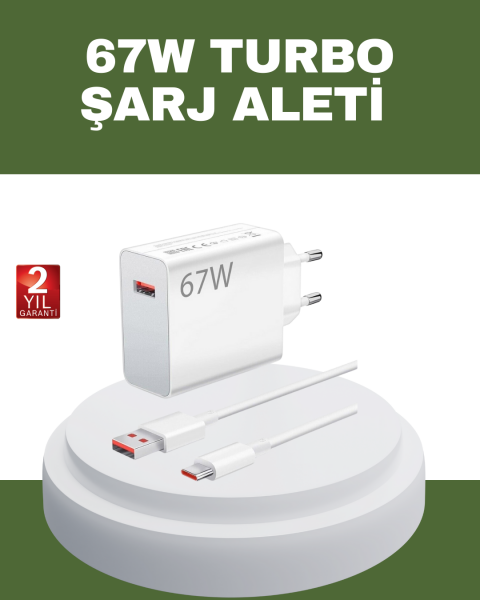 67 Watt Type C Hızlı Şarj Cihazı OnePlus 7 8 9 10 Uyumlu - Lisinya