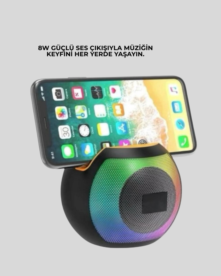YamanHobi Bluetooth 5.0 RGB Işıklı Hoparlör Turuncu