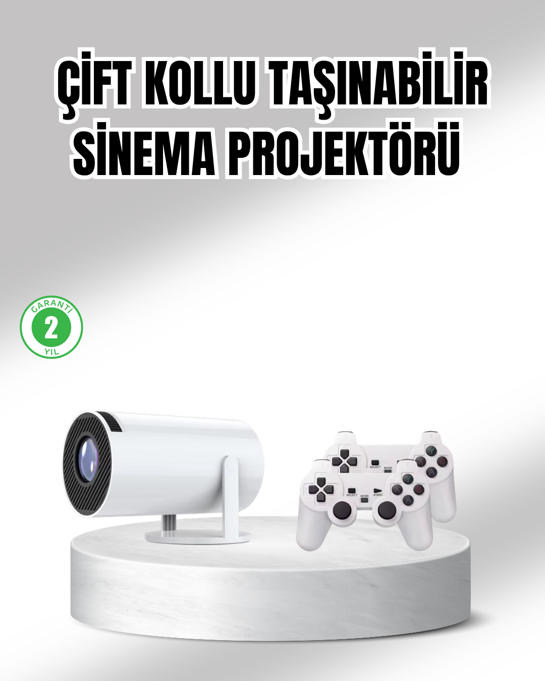 Projeksiyon Cihazı 4K Destekli Kablosuz Bağlantılı Bluetooth 5.0 - Lisinya