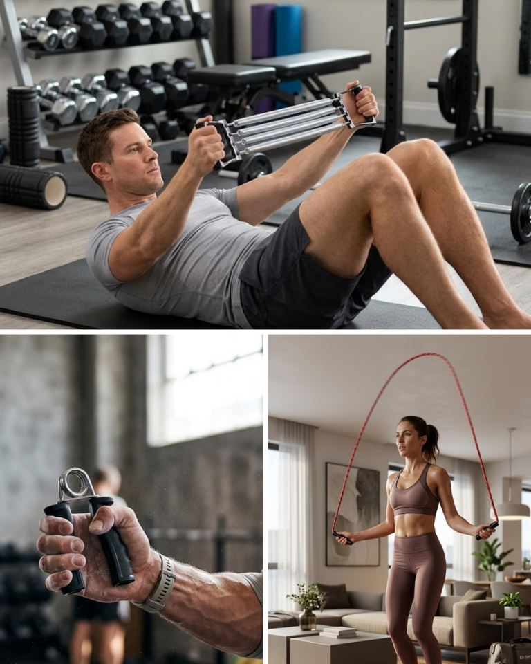 Ev Spor Seti Atlama İpi El Yayı Karın Egzersiz Aleti Fitness Seti - Lisinya