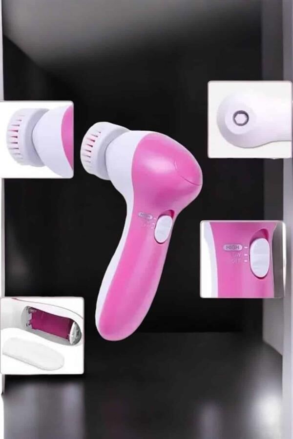 Taşınabilir Yüz Temizleme Cihazı Masaj, Peeling, Temizlik 5 Başlıklı - Lisinya