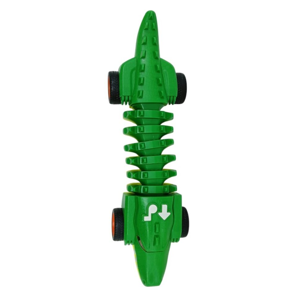 Timsah Araba - Otomatik Hareketli Sesli Işıklı 32 cm - Yeşil Timsah (Lisinya)