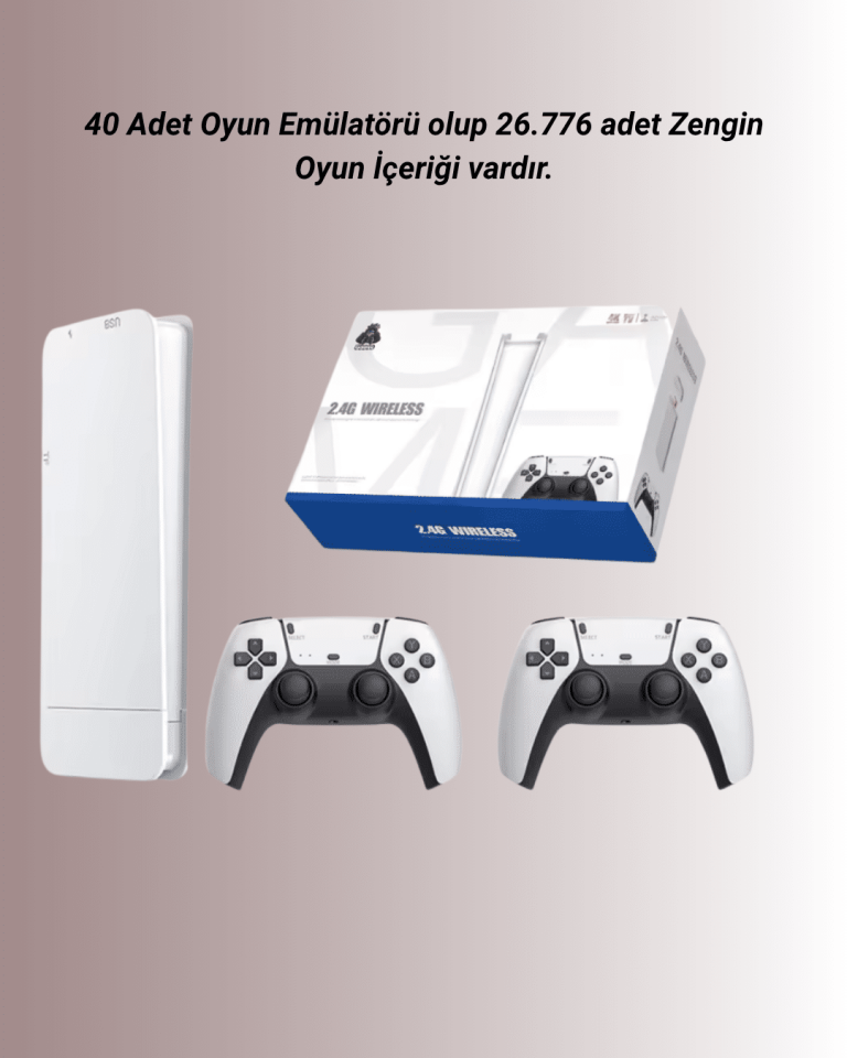 M15 Retro Konsol – 20.000 Oyunlu, Çift Gamepadli, 4K HDMI - Lisinya