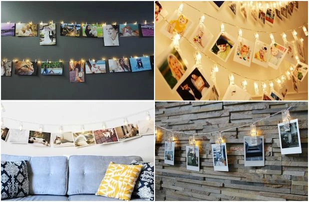 10 Lu Led Işıklı Fotoğraf Mandalları Rgp ( Lisinya )