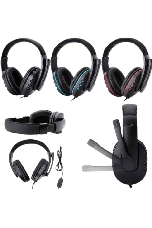 Mikrofonlu Gamer Kulaklık Oyuncu Kulaklığı Yüksek Ses Kaliteli Stereo Yumuşak Yastıklar - Lisinya