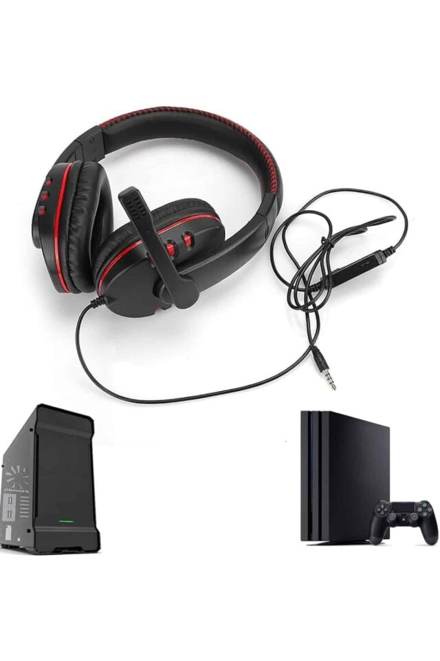 Mikrofonlu Gamer Kulaklık Oyuncu Kulaklığı Yüksek Ses Kaliteli Stereo Yumuşak Yastıklar - Lisinya