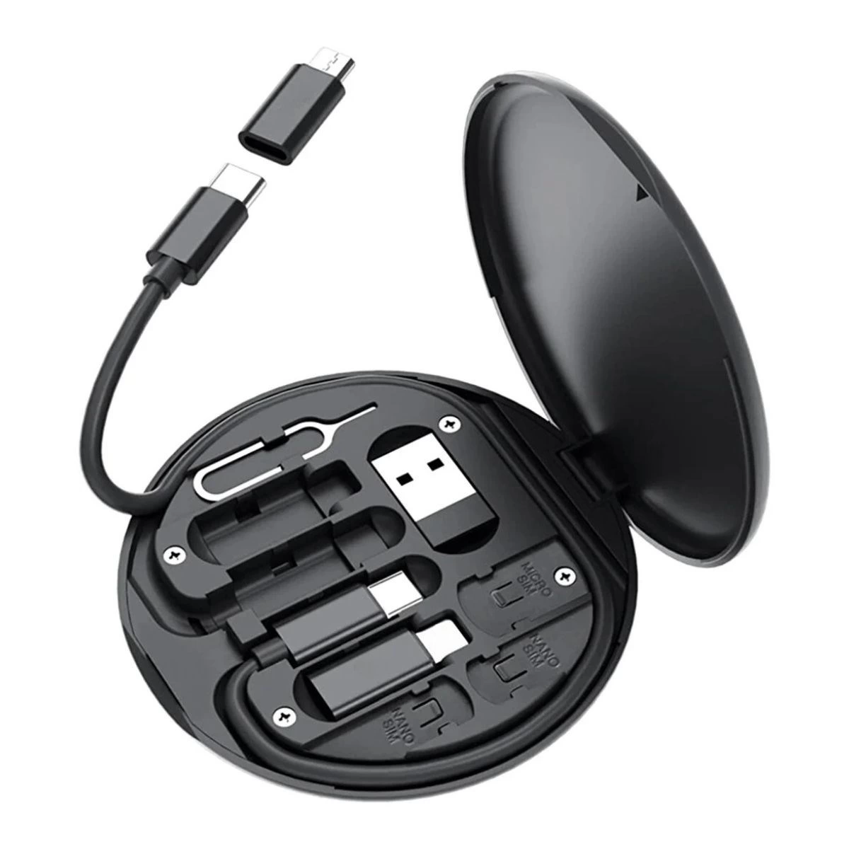 60w Destekli Kablo Kutusu Seyahat Kablo Seti 5'i 1 Arada Usb Type-c Şarj Kablosu Seti ( Lisinya )