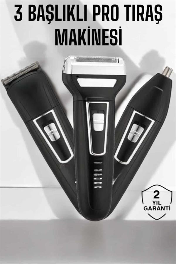 3 Başlıklı Profesyonel Tıraş Makinesi - Lisinya