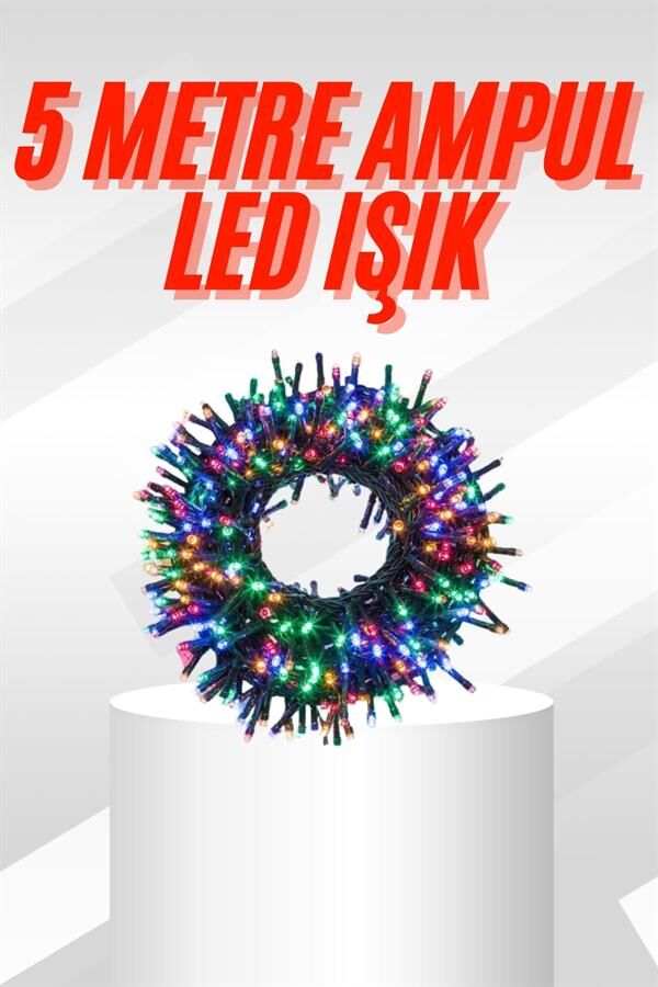 Karışık Renk Pilli Led Işık Çok Fonksiyonlu Enerji Tasarruflu 5 Metre - Lisinya