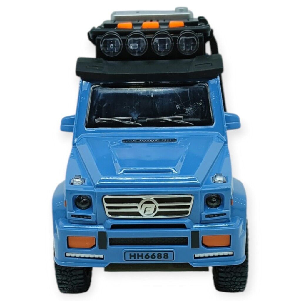 Sesli Işıklı Metal Off- Road Araba 17 cm - D700-04 - Mavi (Lisinya)