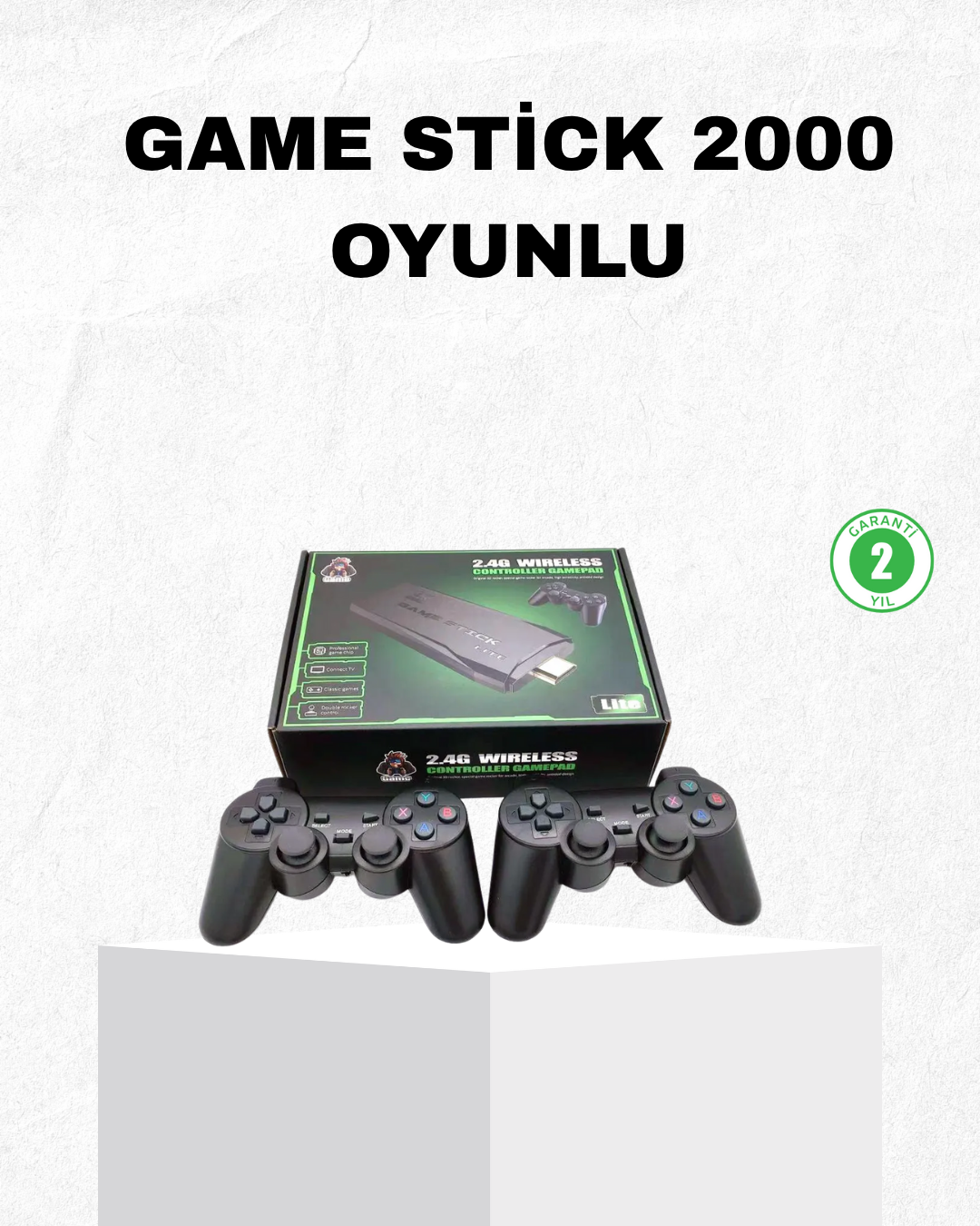 4K Destekli Kablosuz Retro Atari Oyun Konsolu – 20000 Oyun, 2 Kolu