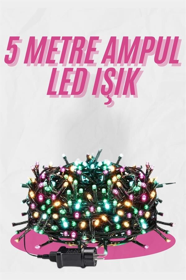 5 Metre Ampul LED Işık Renkli RGB Çok Renkli Led Aydınlatma - Lisinya