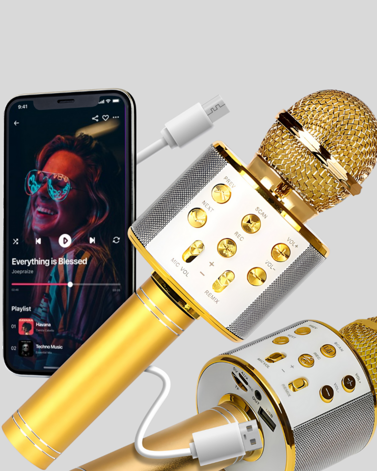 Kablosuz Karaoke Mikrofon USB AUX Destekli Parti ve Eğlence İçin - Lisinya