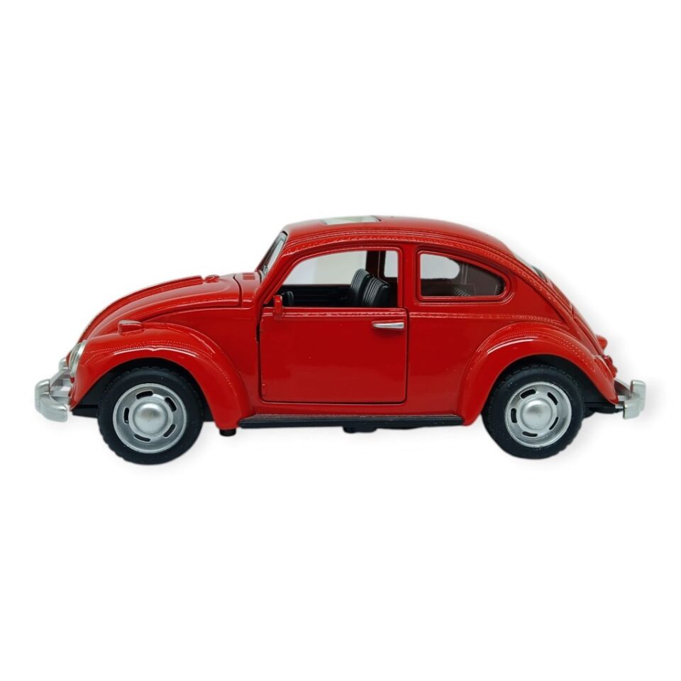 Sesli Işıklı Vosvos Araba 15 cm - 32111D - Kırmızı (Lisinya)